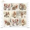 dzieci, święta, zima, bałwan, sanki, choinka, śnieg, prezenty, wieniec, dom, pies, retro, vintage*children, holidays, winter, snowman, sled, Christmas tree, snow, presents, wreath, house, dog, retro, vintage